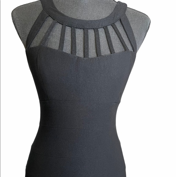 Black Caged Halter Bodycon dress - Picture 7 of 11
